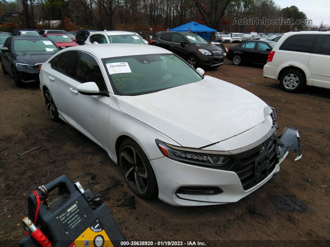 2019 Honda Accord Sedan Sport 1.5t White vin: 1HGCV1F39KA023314