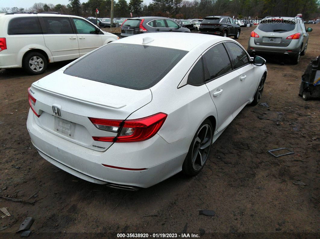 2019 Honda Accord Sedan Sport 1.5t White vin: 1HGCV1F39KA023314