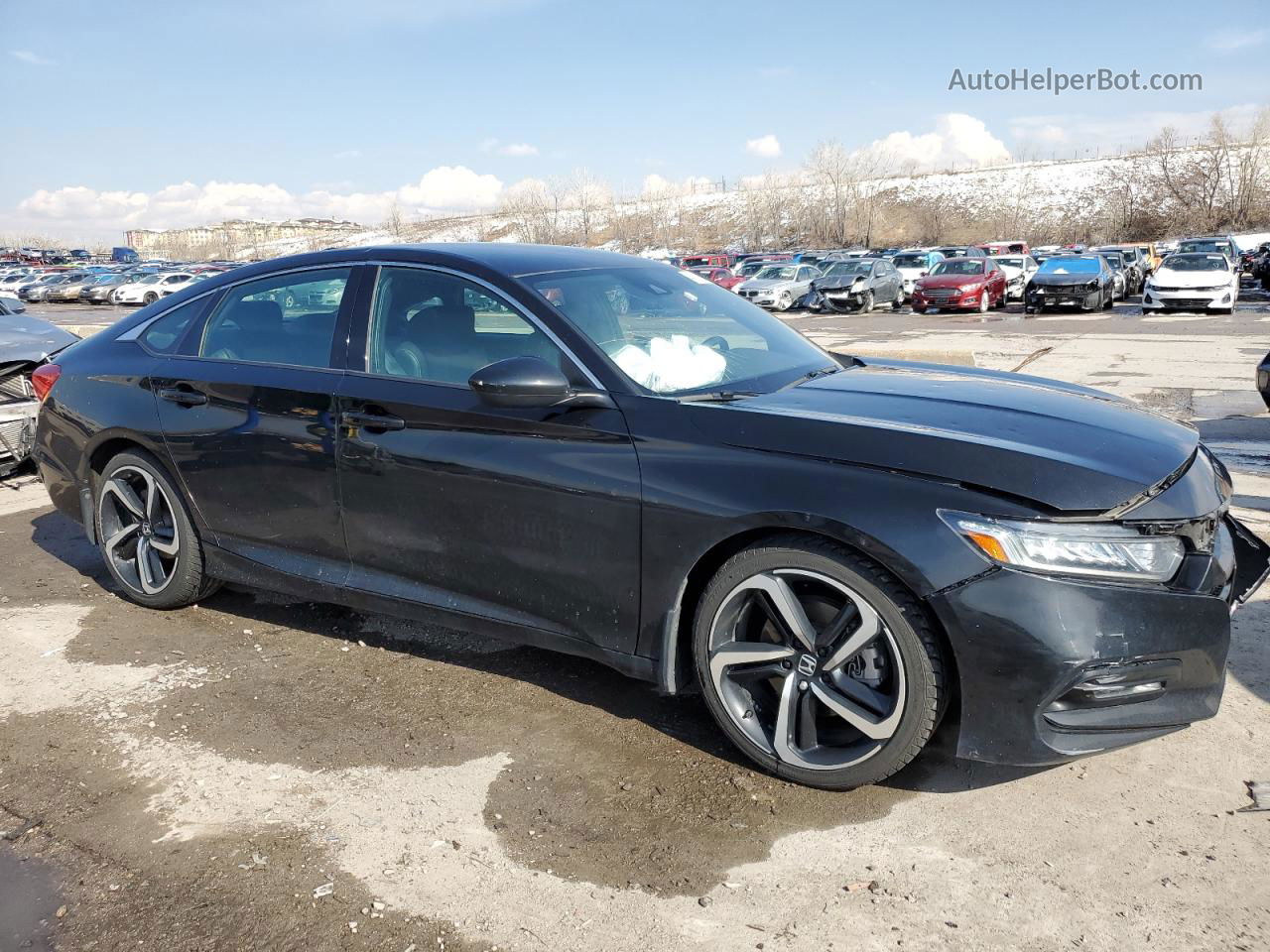 2019 Honda Accord Sport Black vin: 1HGCV1F39KA037309