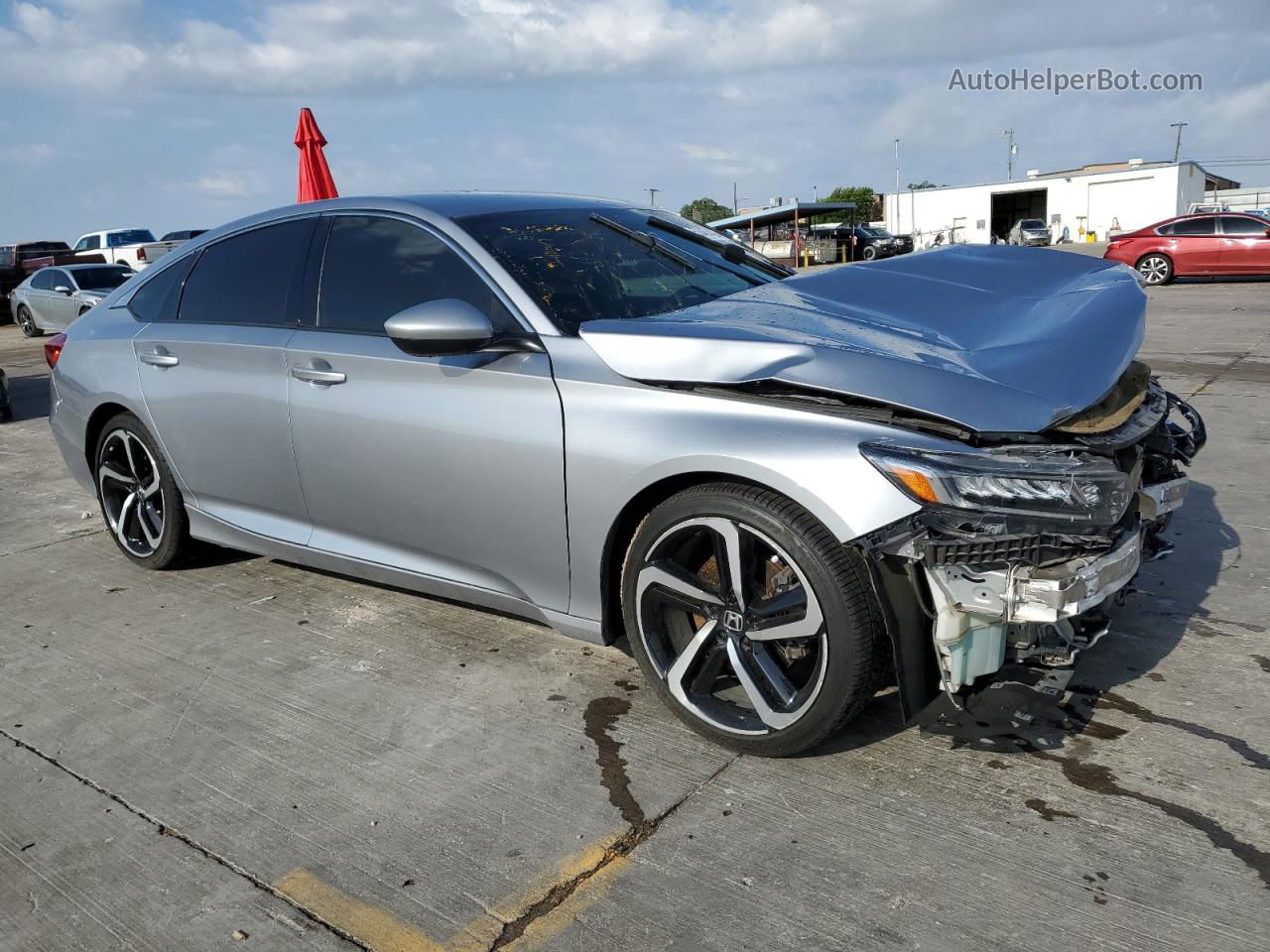 2019 Honda Accord Sport Silver vin: 1HGCV1F39KA043319