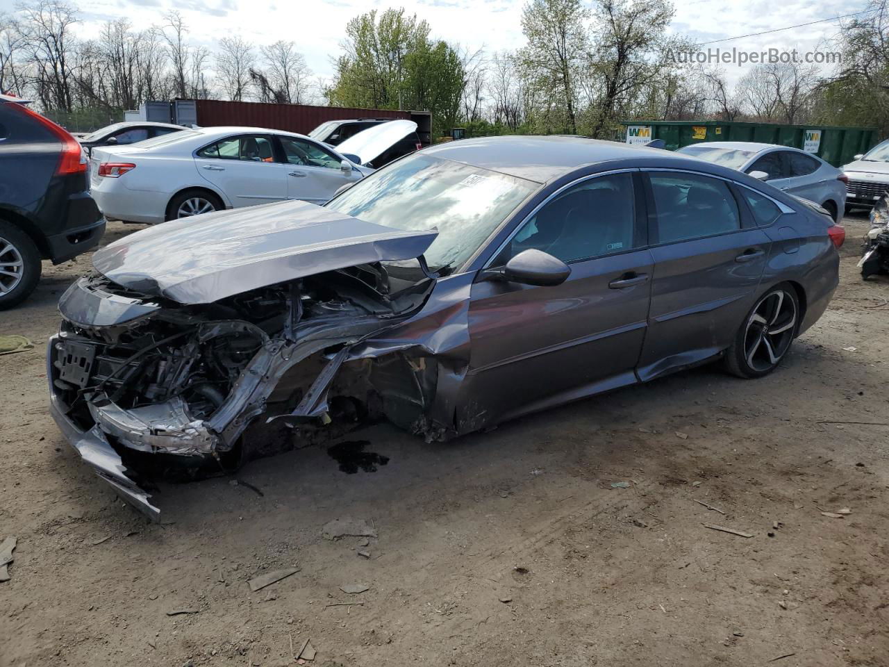 2019 Honda Accord Sport Gray vin: 1HGCV1F39KA061528