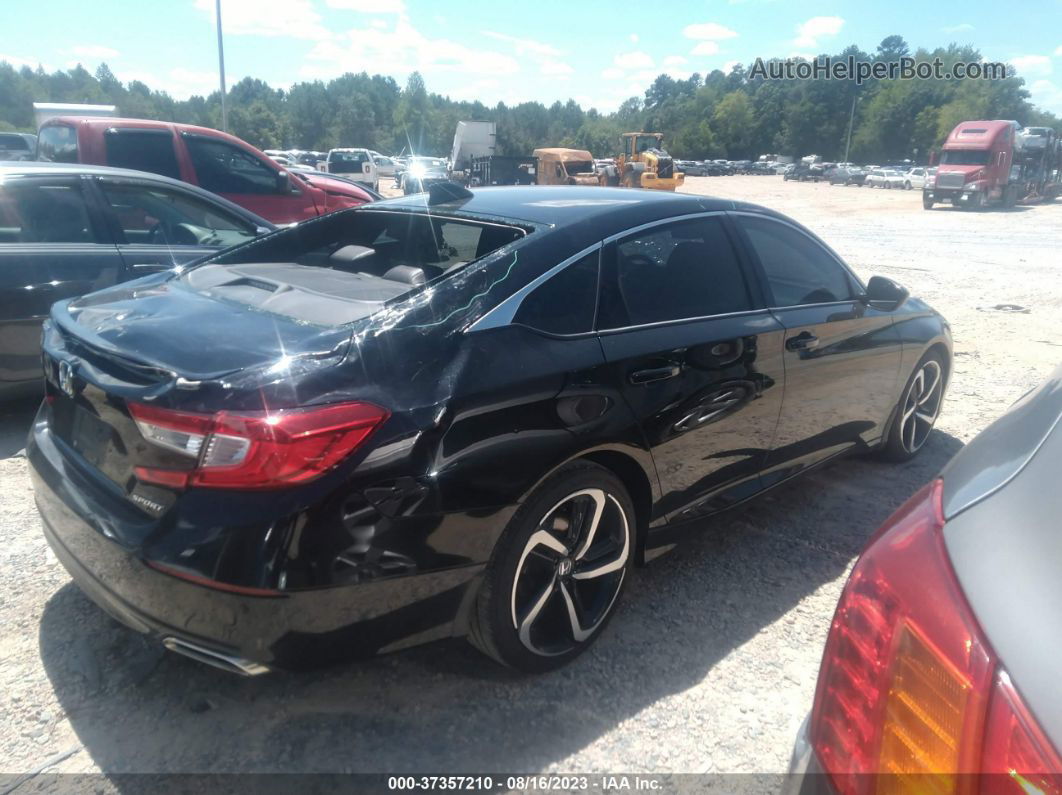 2019 Honda Accord Sedan Sport 1.5t Black vin: 1HGCV1F39KA065885