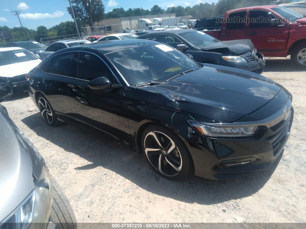 2019 Honda Accord Sedan Sport 1.5t Black vin: 1HGCV1F39KA065885