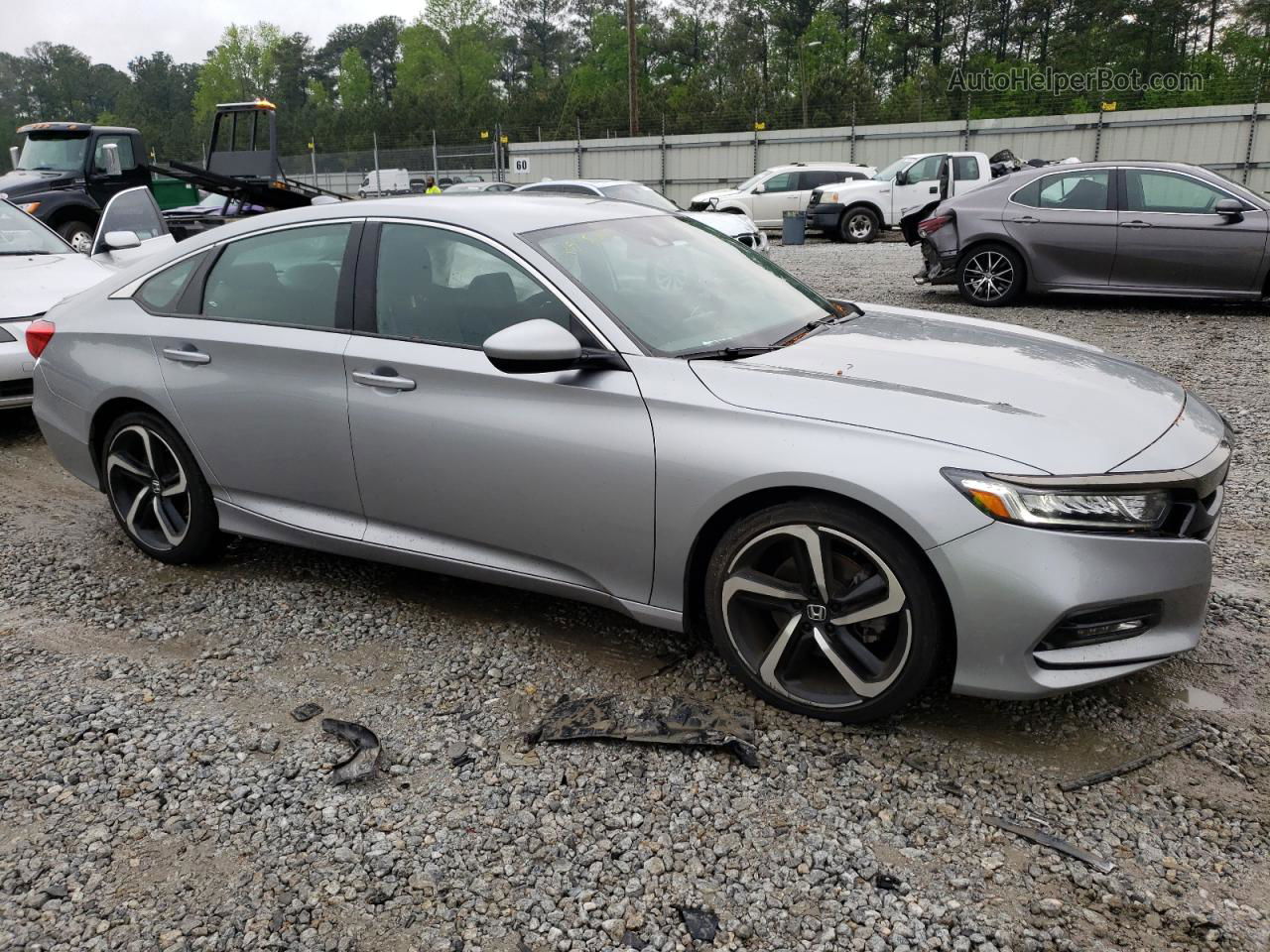 2019 Honda Accord Sport Серебряный vin: 1HGCV1F39KA086235