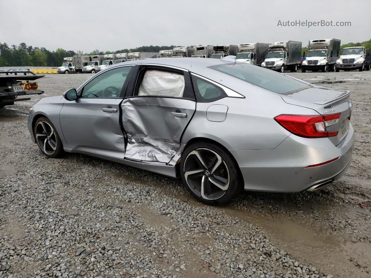 2019 Honda Accord Sport Silver vin: 1HGCV1F39KA086235