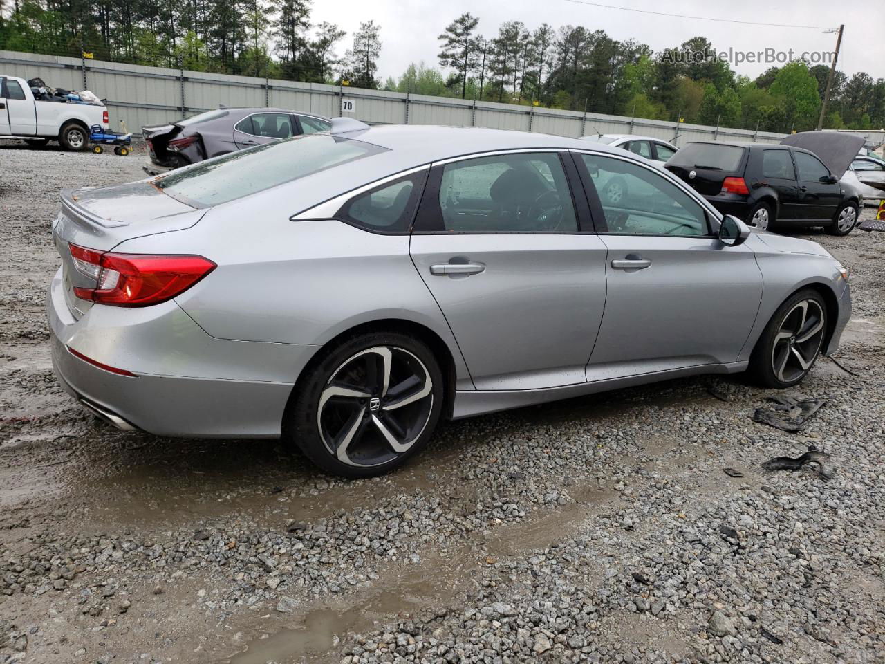 2019 Honda Accord Sport Silver vin: 1HGCV1F39KA086235