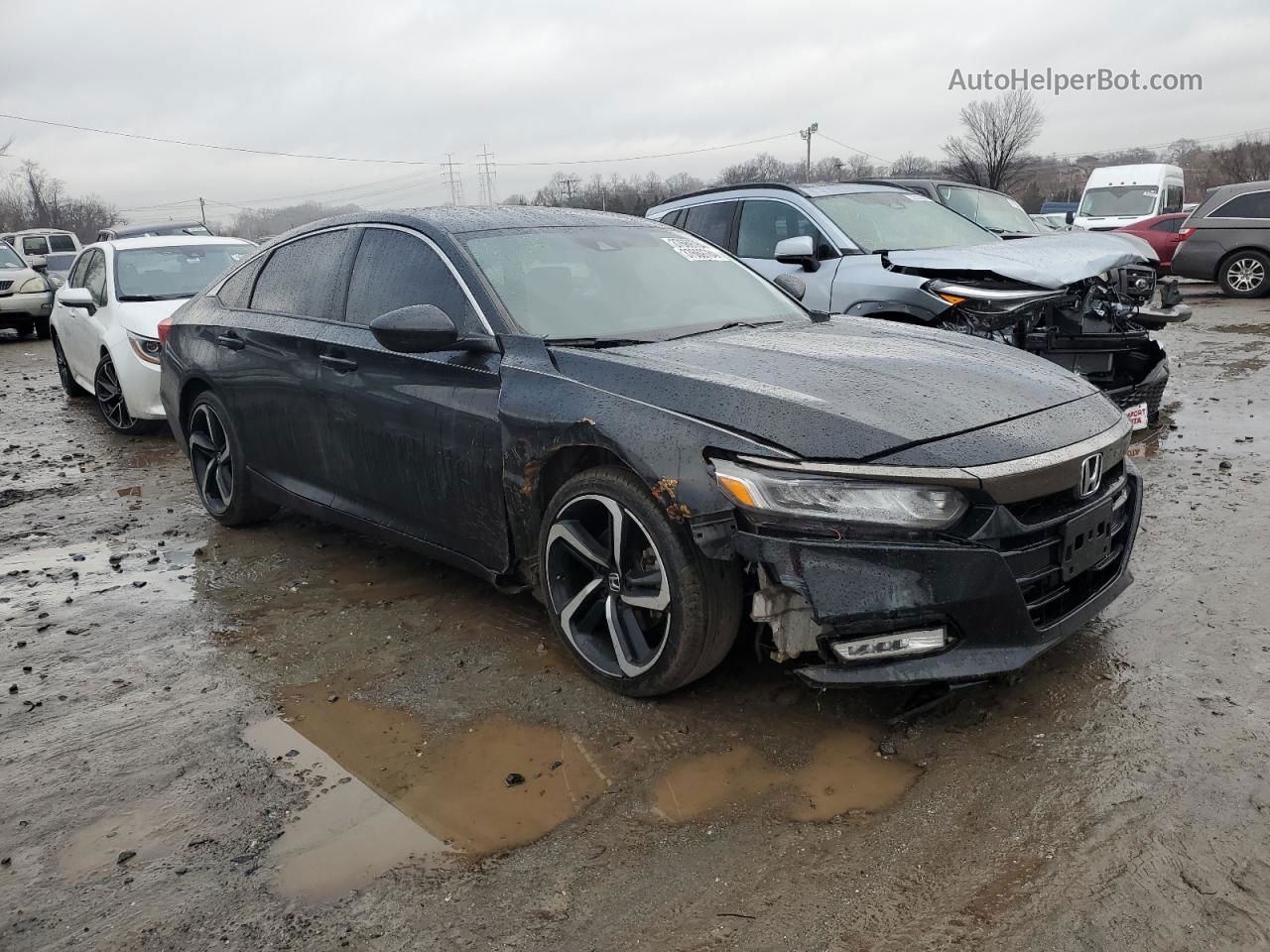 2019 Honda Accord Sport Black vin: 1HGCV1F39KA096621