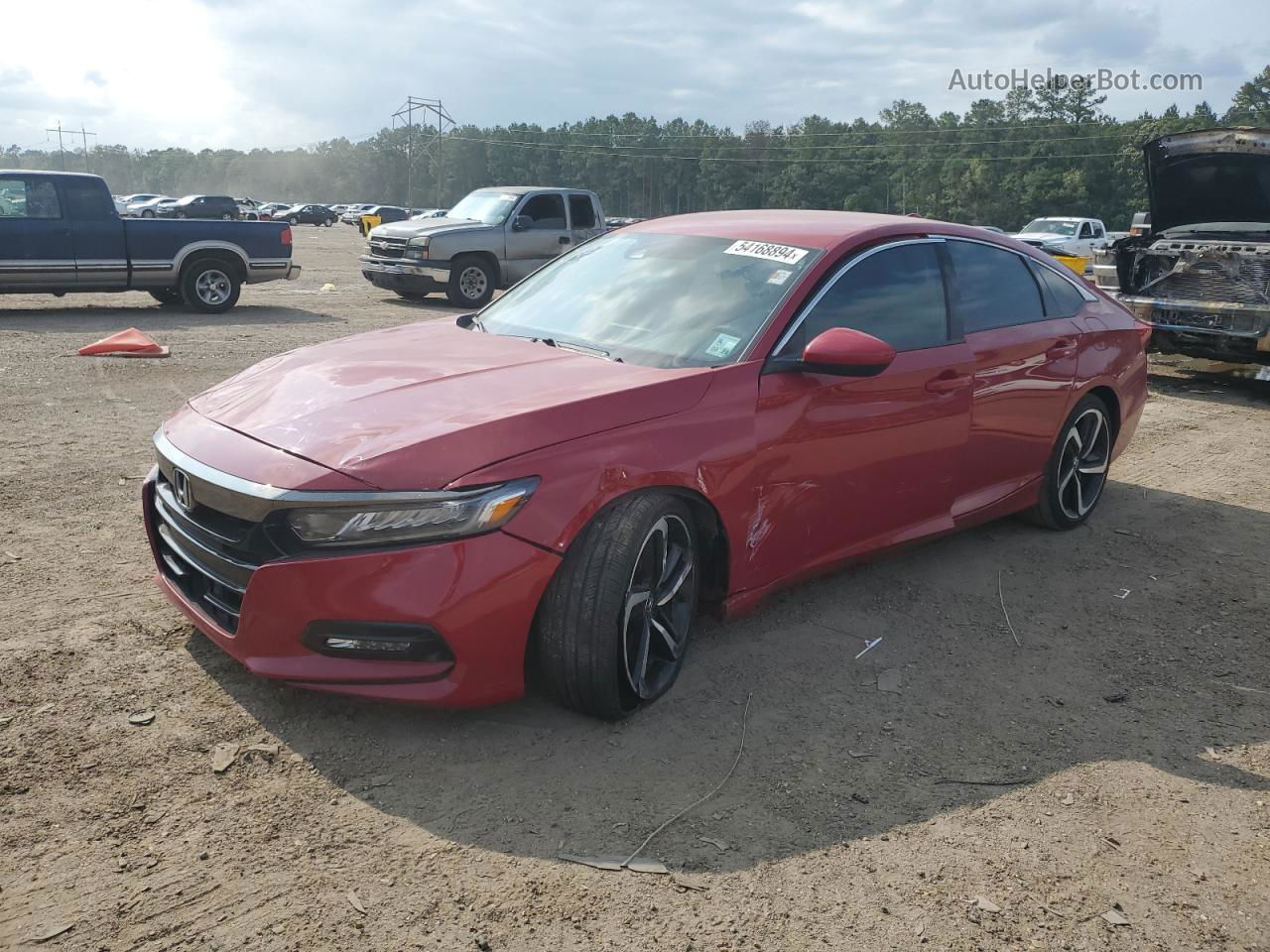 2019 Honda Accord Sport Red vin: 1HGCV1F39KA119881