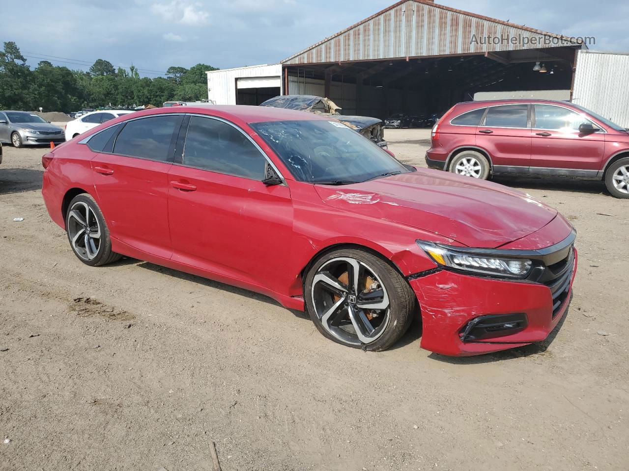 2019 Honda Accord Sport Red vin: 1HGCV1F39KA119881