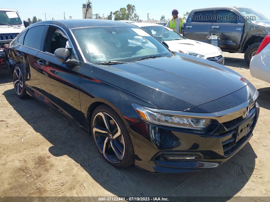 2019 Honda Accord Sport Черный vin: 1HGCV1F39KA128855