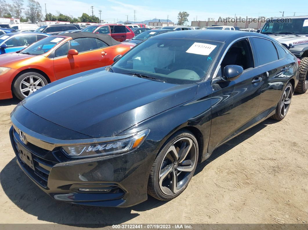 2019 Honda Accord Sport Черный vin: 1HGCV1F39KA128855