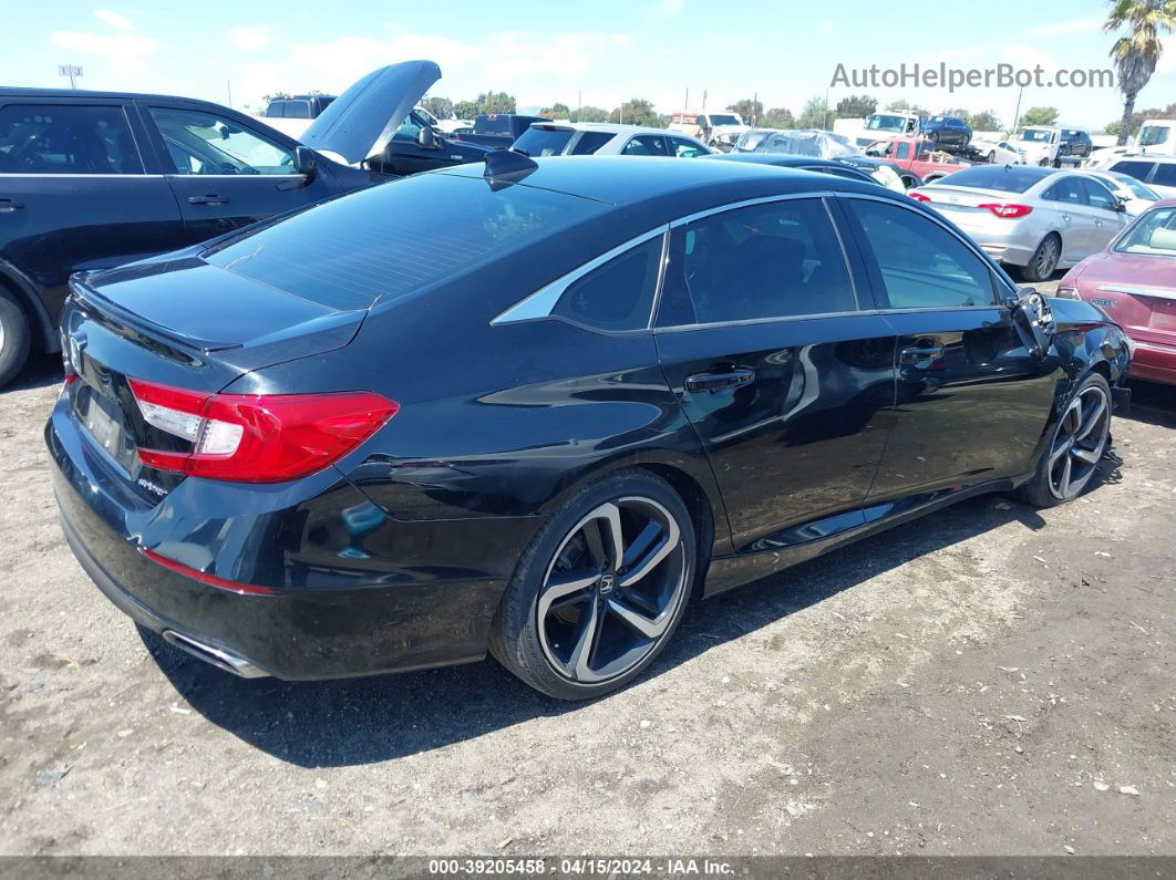 2019 Honda Accord Sport Черный vin: 1HGCV1F39KA171186