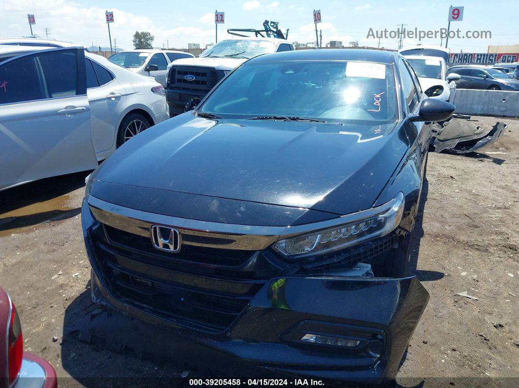 2019 Honda Accord Sport Черный vin: 1HGCV1F39KA171186