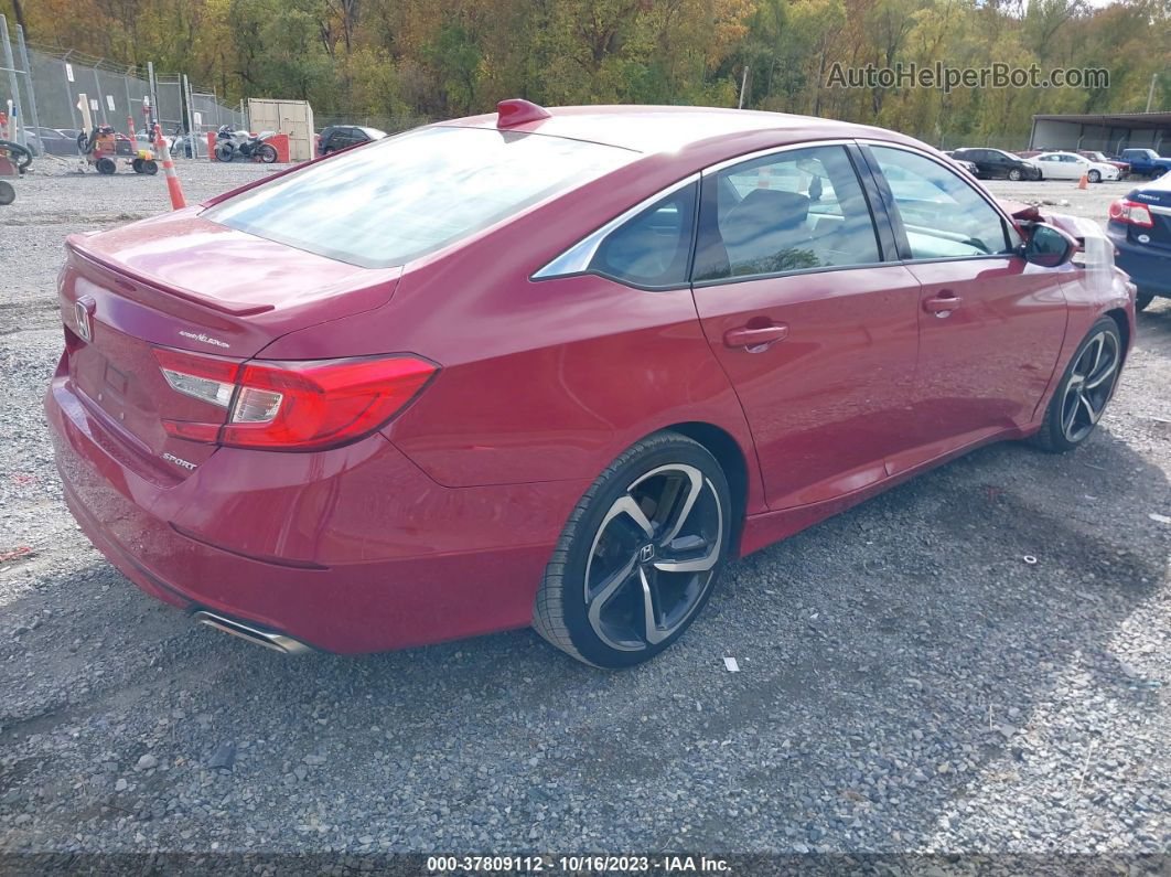 2020 Honda Accord Sedan Sport Red vin: 1HGCV1F39LA068593