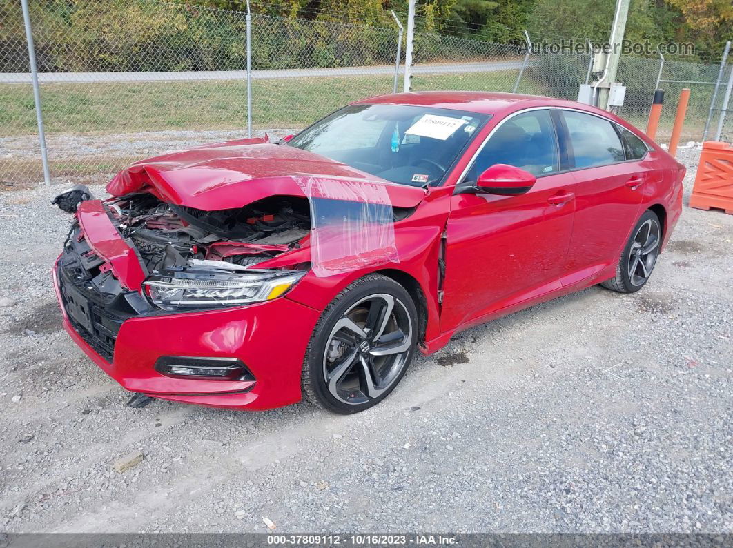 2020 Honda Accord Sedan Sport Red vin: 1HGCV1F39LA068593