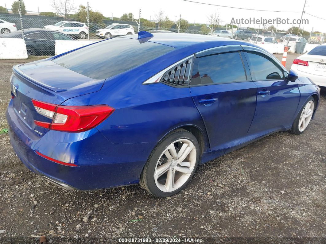 2020 Honda Accord Sport Синий vin: 1HGCV1F39LA073521