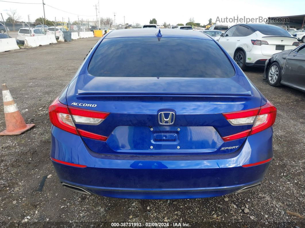 2020 Honda Accord Sport Blue vin: 1HGCV1F39LA073521