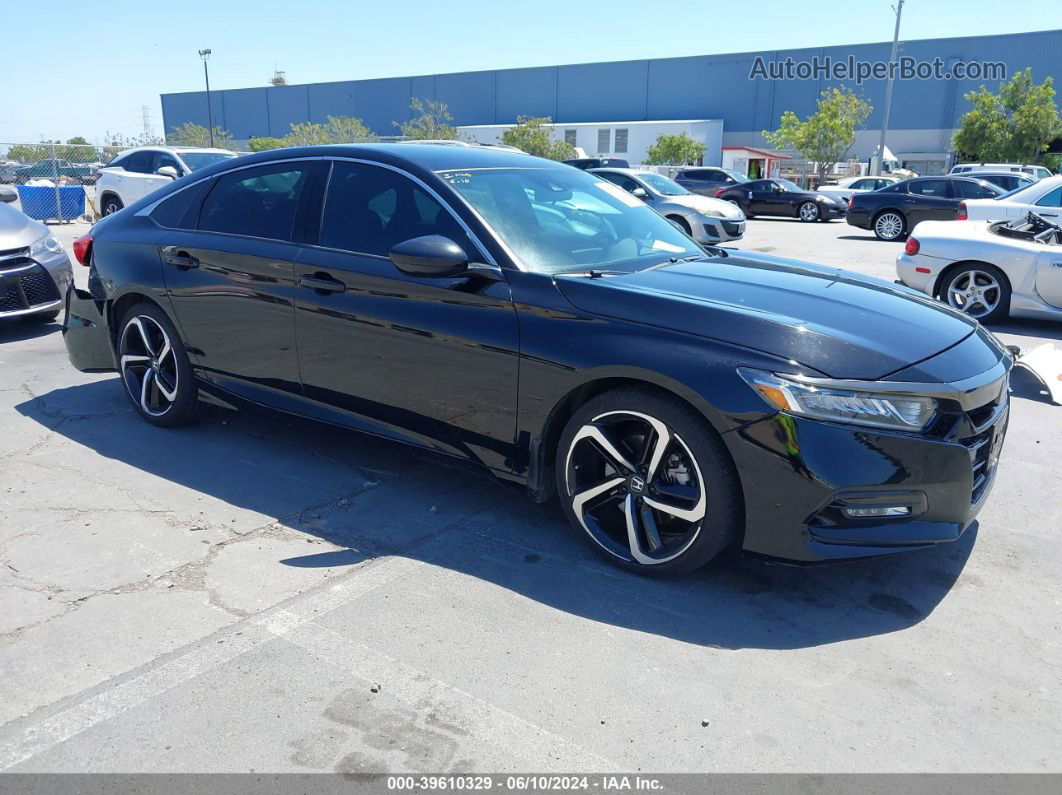 2020 Honda Accord Sport Черный vin: 1HGCV1F39LA118408