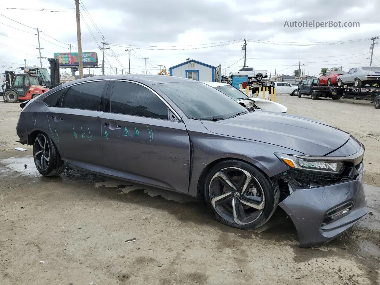 2020 Honda Accord Sport Серый vin: 1HGCV1F39LA137203