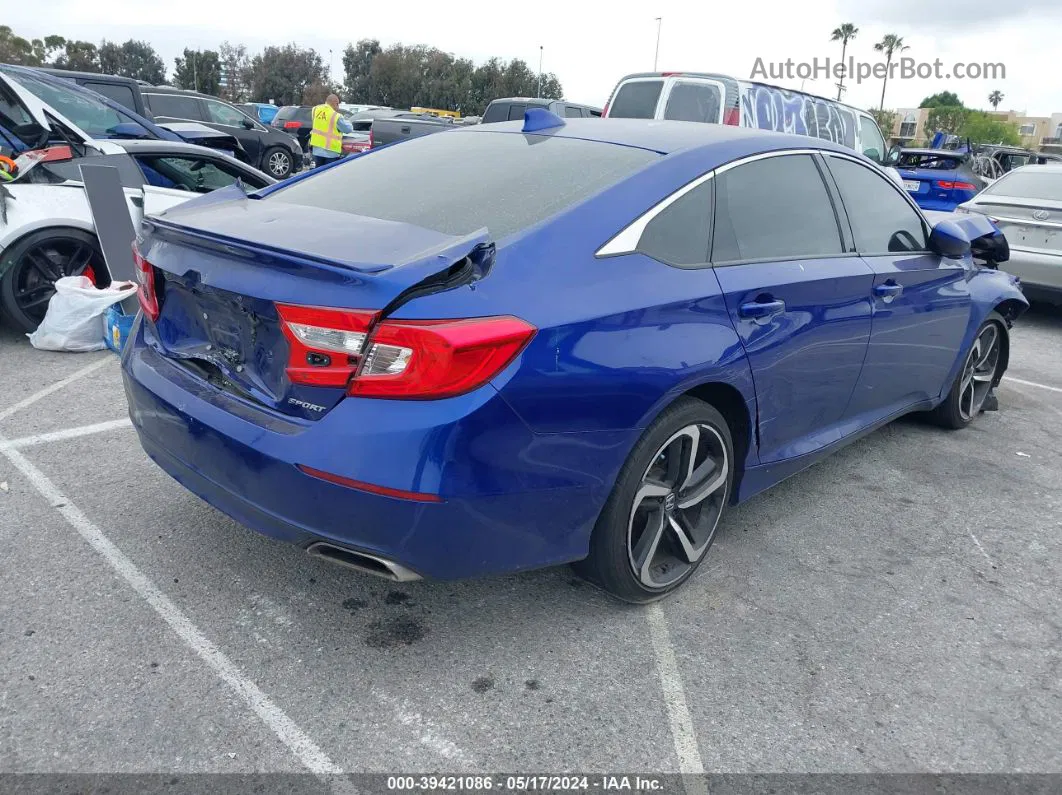 2018 Honda Accord Sport Dark Blue vin: 1HGCV1F3XJA014930