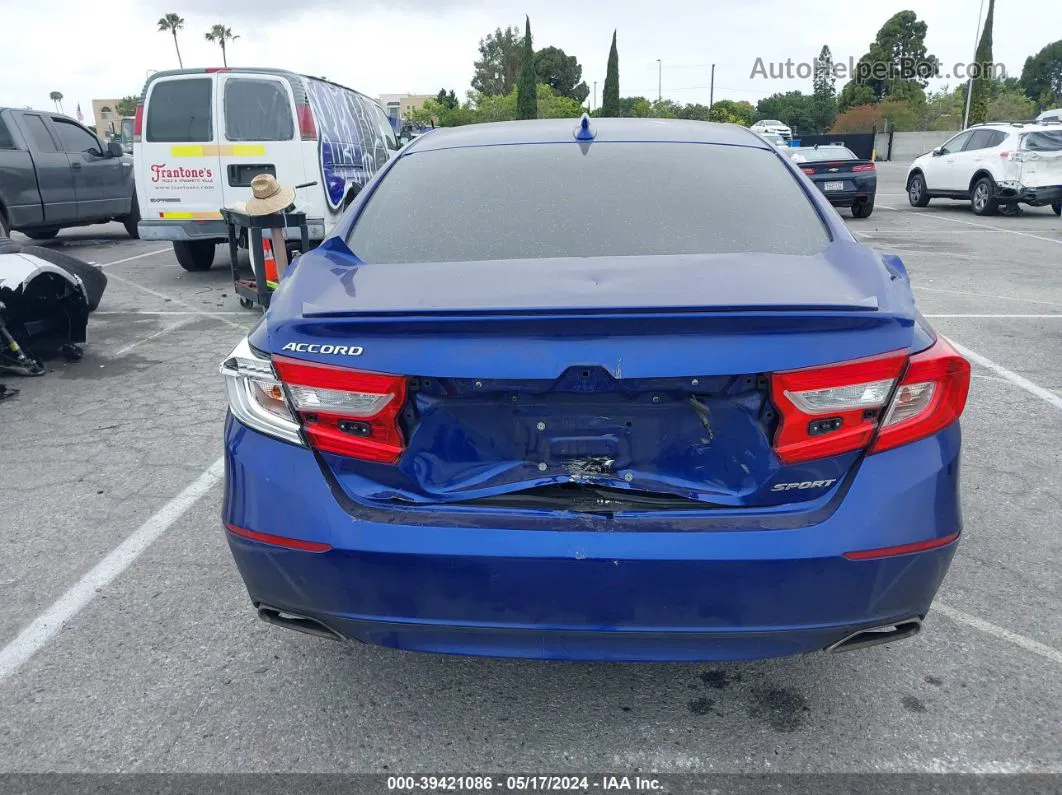 2018 Honda Accord Sport Dark Blue vin: 1HGCV1F3XJA014930