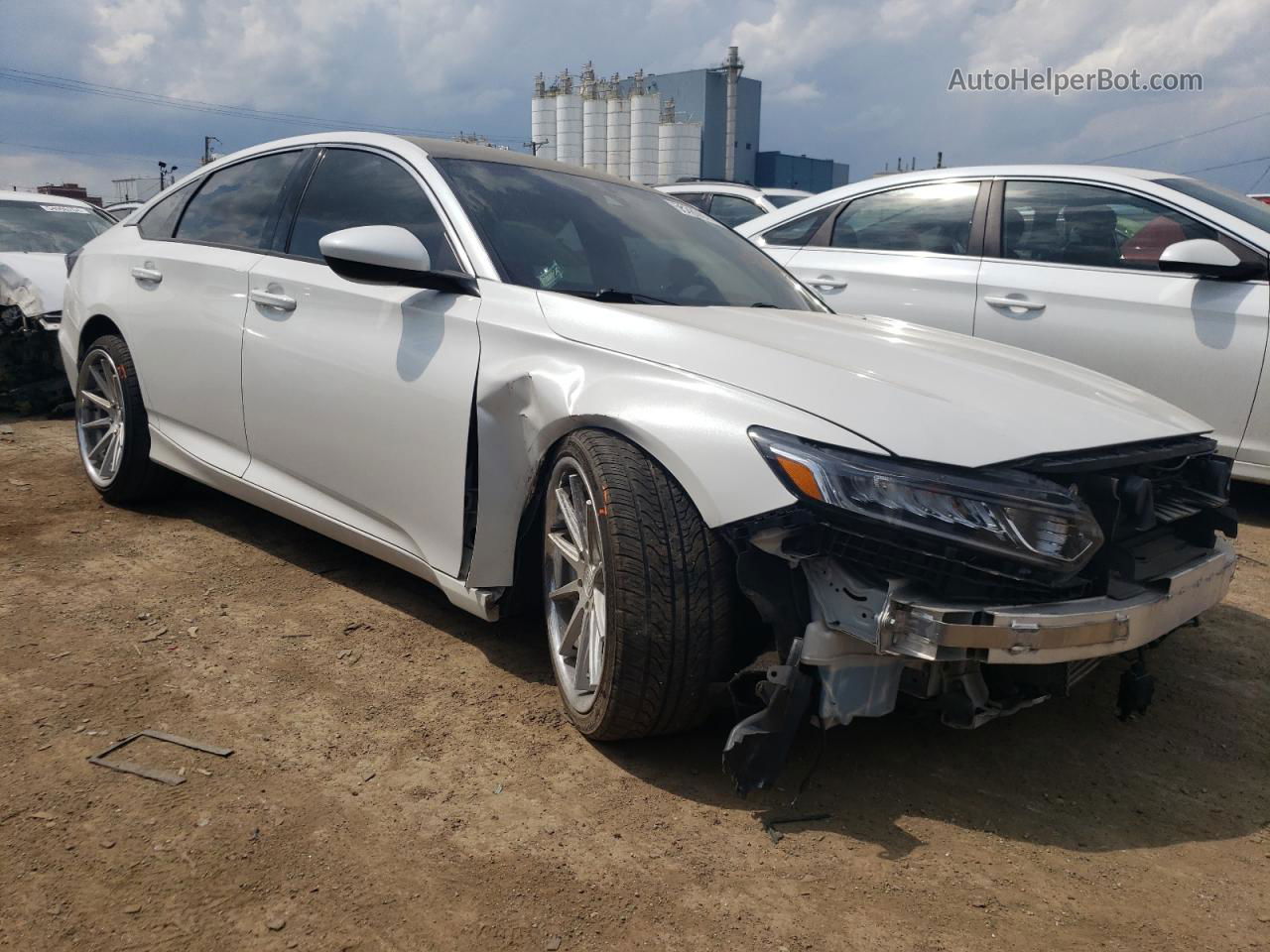 2018 Honda Accord Sport White vin: 1HGCV1F3XJA102571