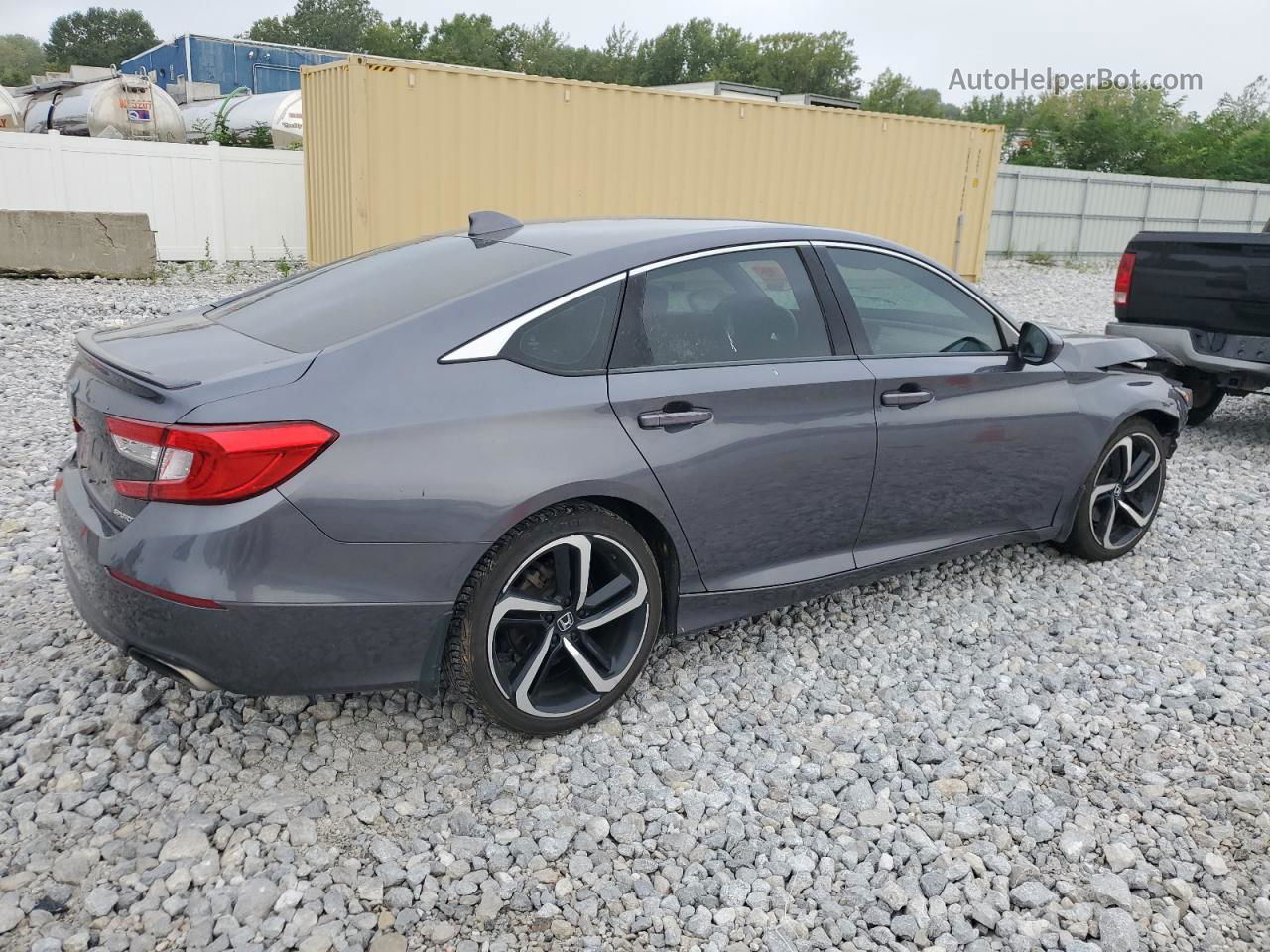 2018 Honda Accord Sport Gray vin: 1HGCV1F3XJA155707