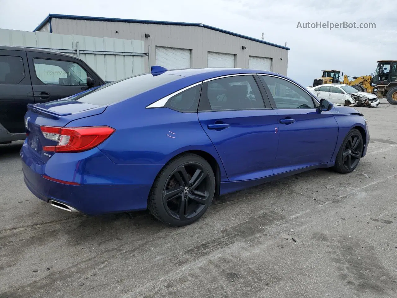 2018 Honda Accord Sport Blue vin: 1HGCV1F3XJA179134