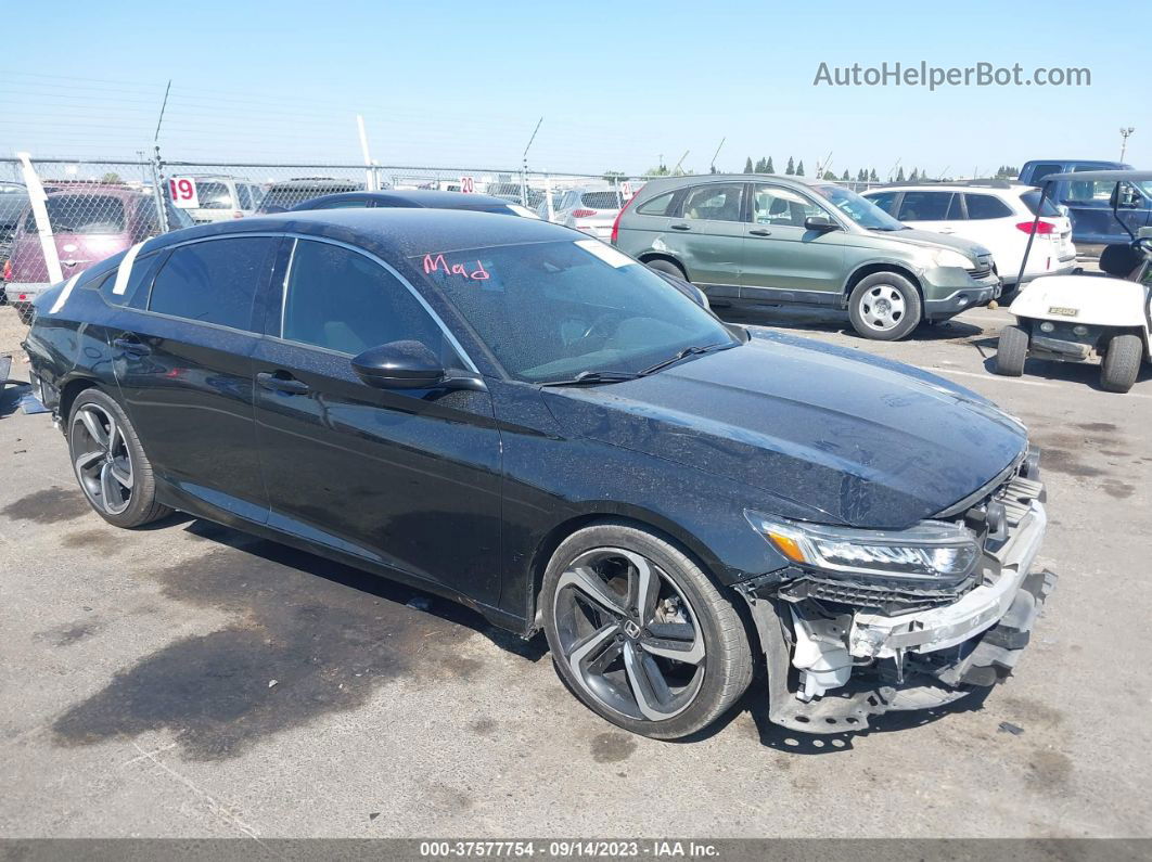 2018 Honda Accord Sedan Sport 1.5t Black vin: 1HGCV1F3XJA208650