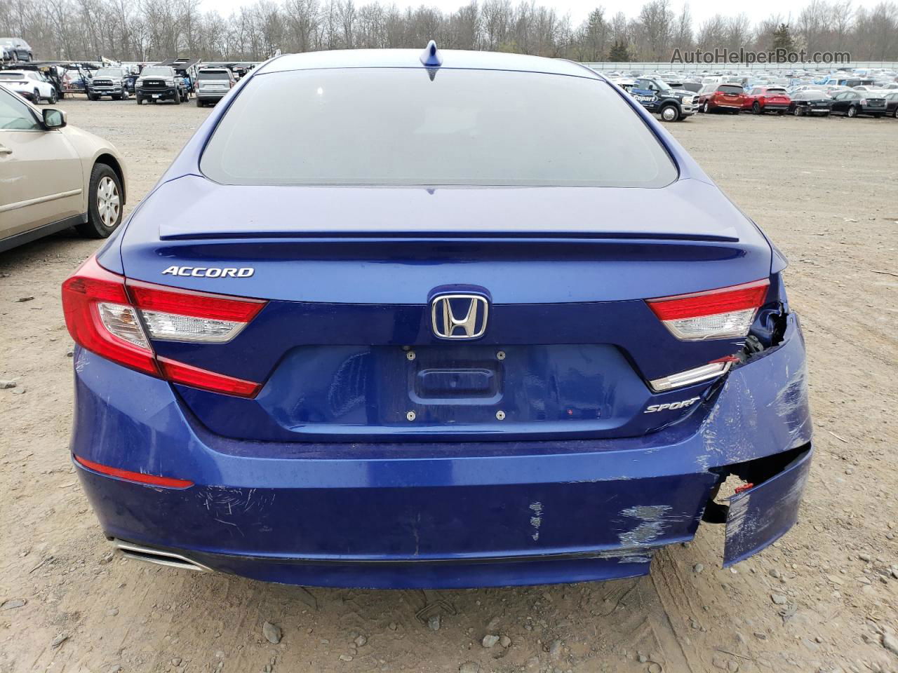 2018 Honda Accord Sport Синий vin: 1HGCV1F3XJA210379