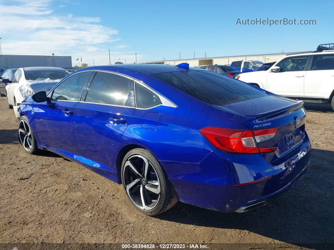 2018 Honda Accord Sport Синий vin: 1HGCV1F3XJA222290