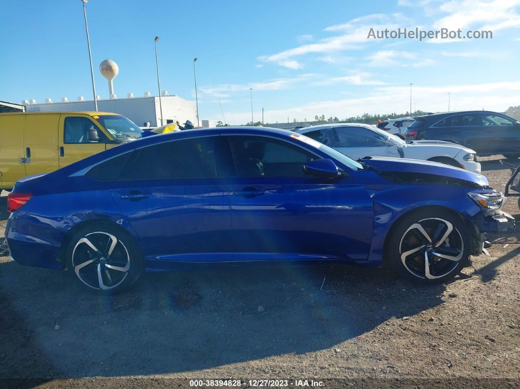 2018 Honda Accord Sport Синий vin: 1HGCV1F3XJA222290