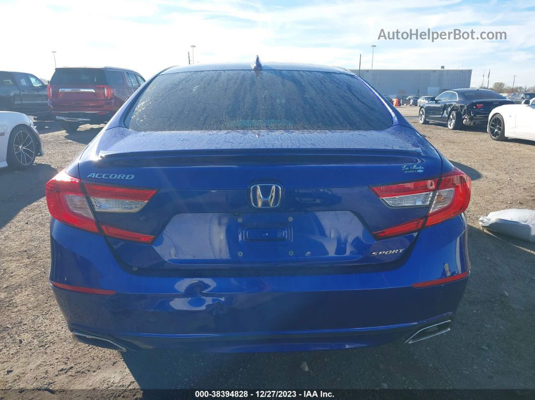 2018 Honda Accord Sport Синий vin: 1HGCV1F3XJA222290