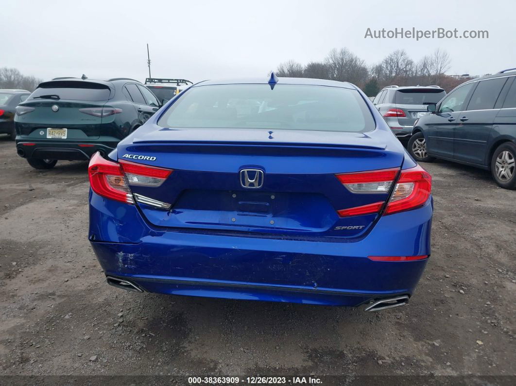 2018 Honda Accord Sport Blue vin: 1HGCV1F3XJA268718