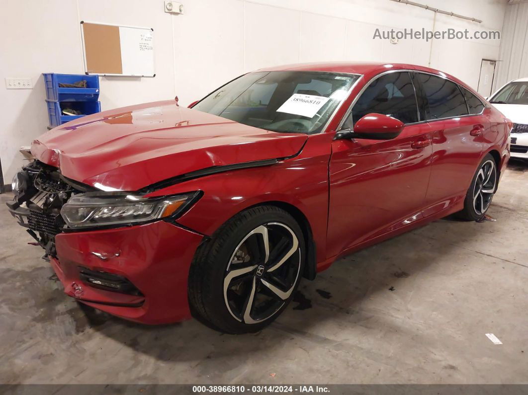 2019 Honda Accord Sport Red vin: 1HGCV1F3XKA001547