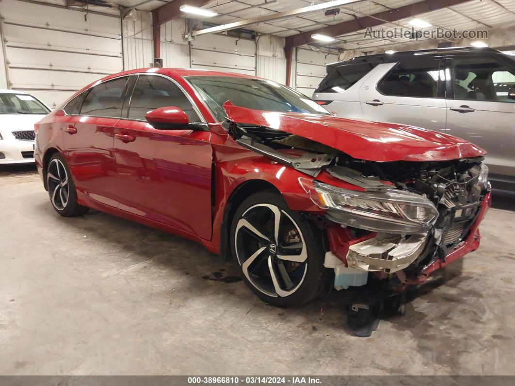 2019 Honda Accord Sport Red vin: 1HGCV1F3XKA001547