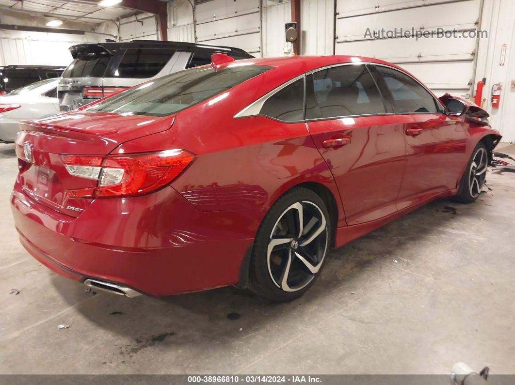 2019 Honda Accord Sport Red vin: 1HGCV1F3XKA001547