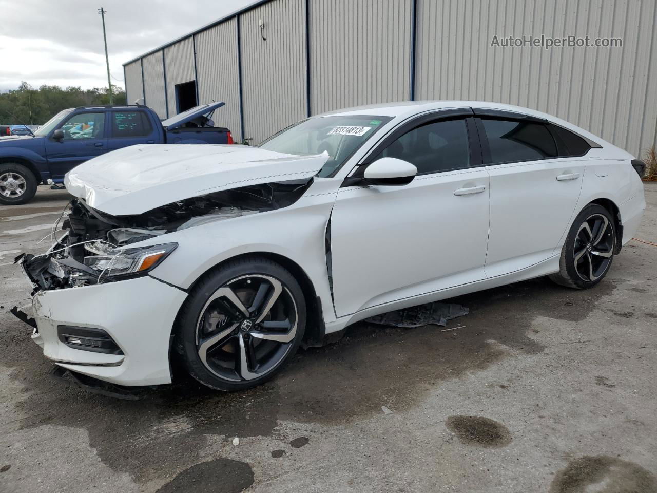 2019 Honda Accord Sport White vin: 1HGCV1F3XKA004917