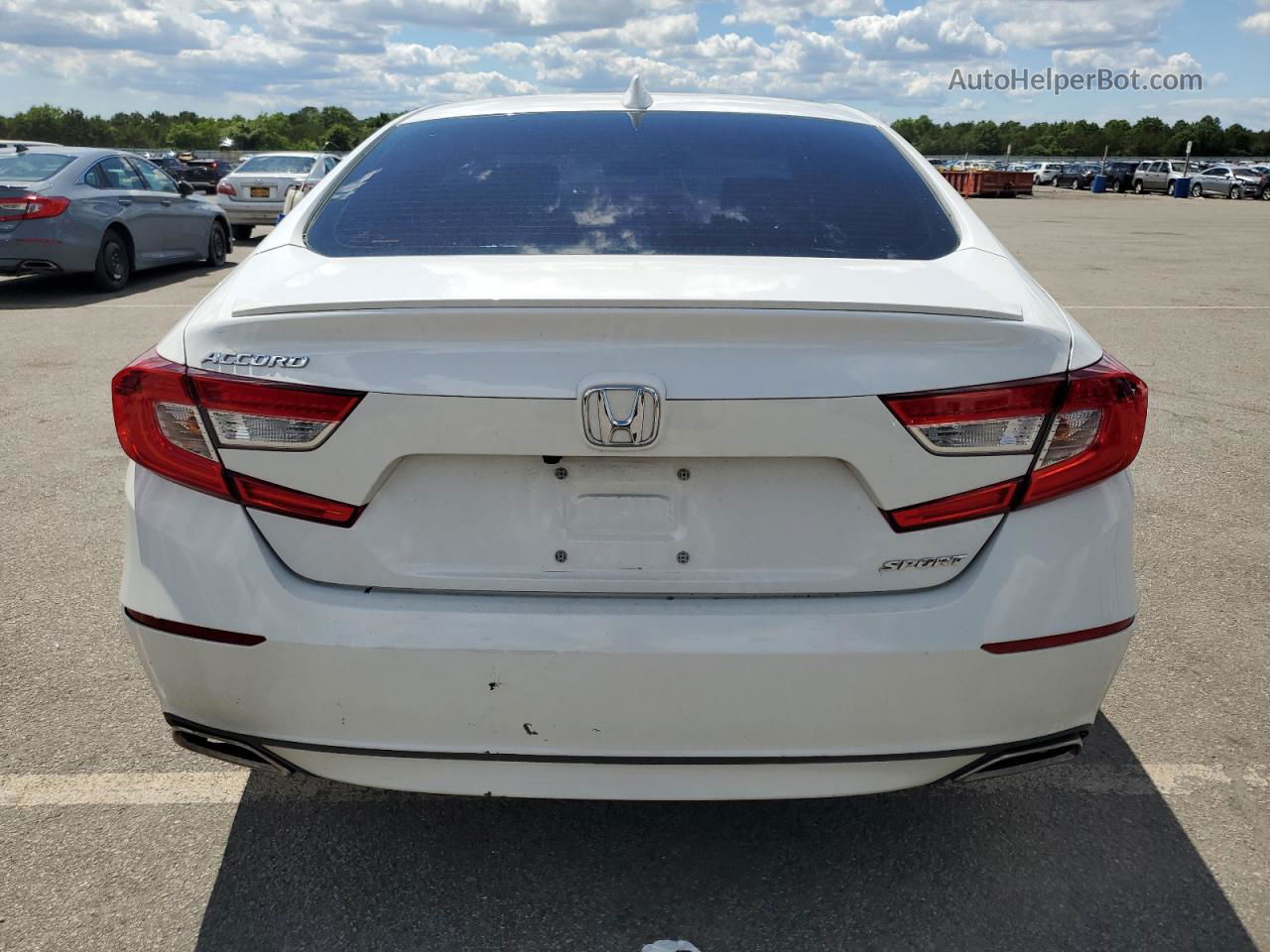 2019 Honda Accord Sport White vin: 1HGCV1F3XKA010684