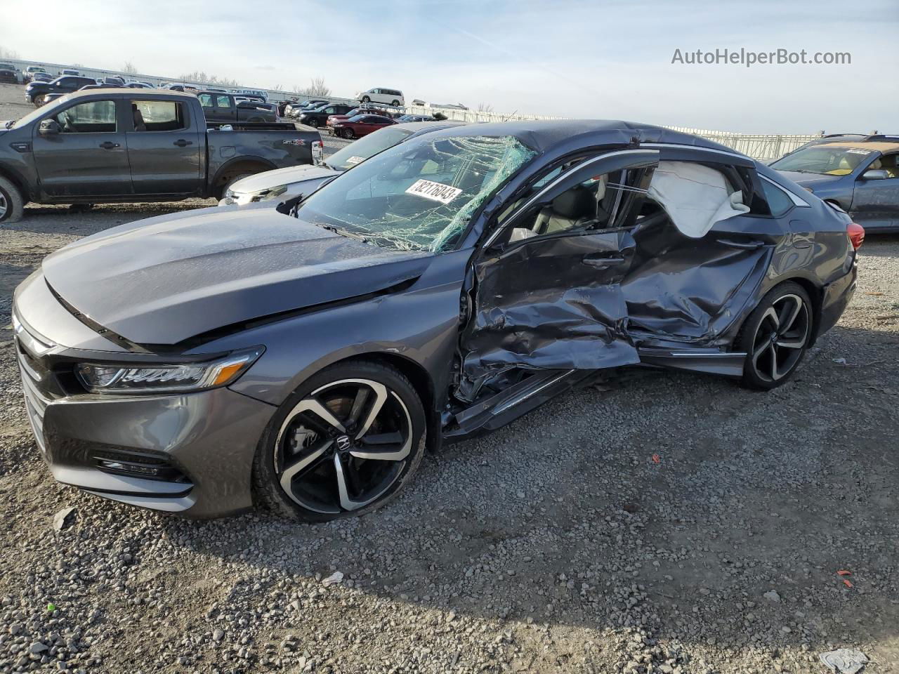 2019 Honda Accord Sport Черный vin: 1HGCV1F3XKA012175