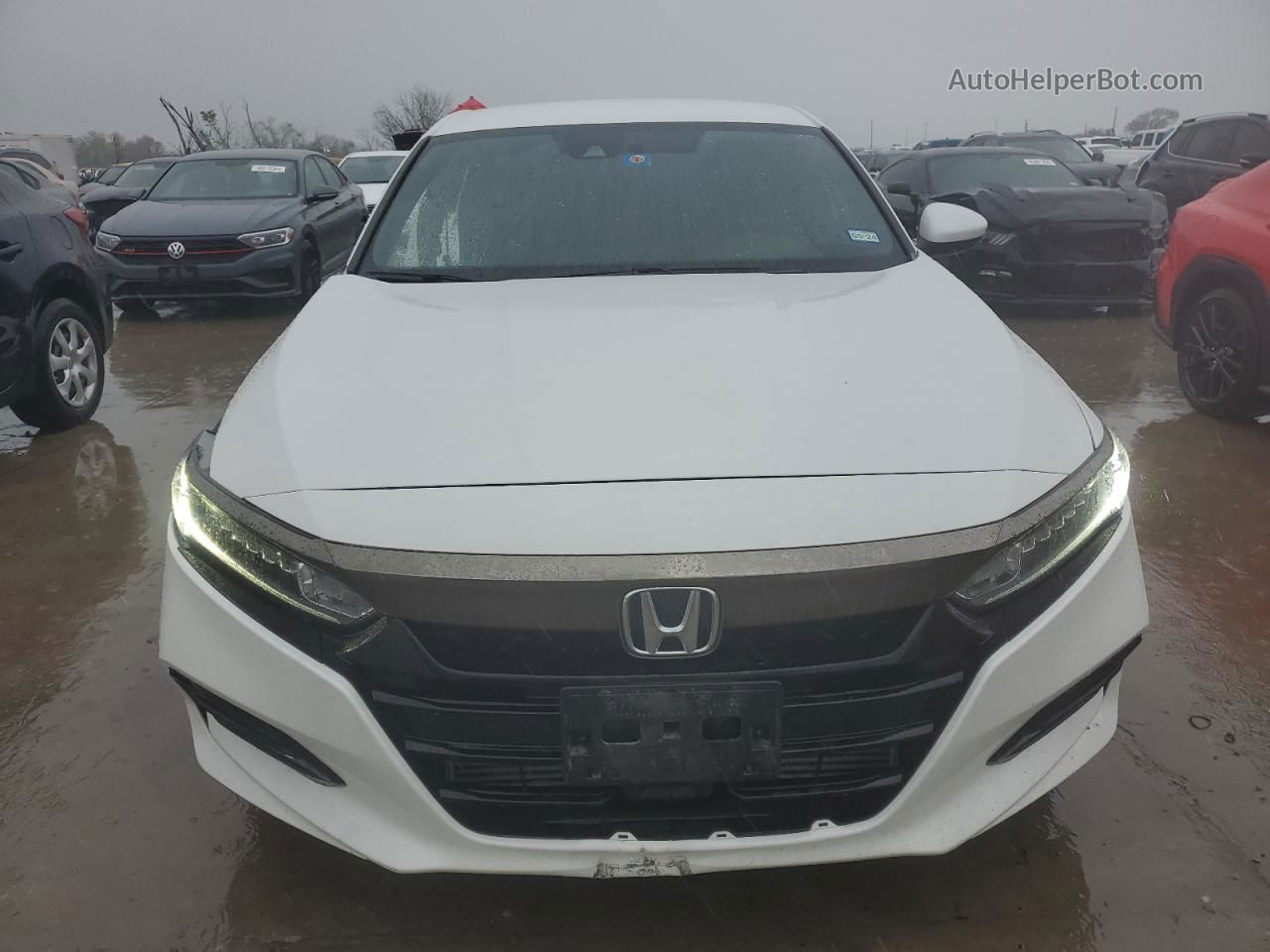 2019 Honda Accord Sport White vin: 1HGCV1F3XKA016890