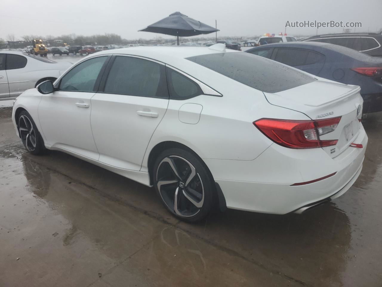 2019 Honda Accord Sport White vin: 1HGCV1F3XKA016890