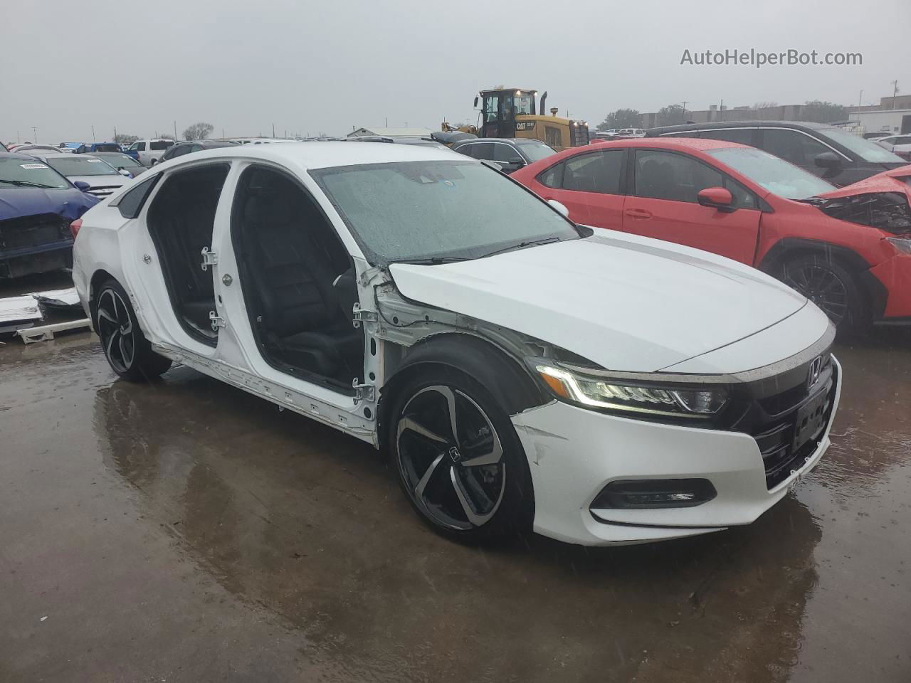 2019 Honda Accord Sport White vin: 1HGCV1F3XKA016890