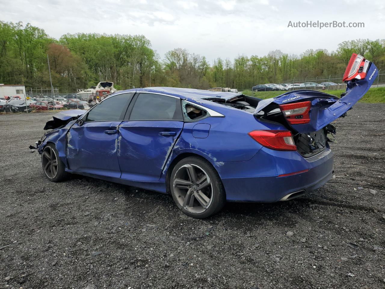 2019 Honda Accord Sport Blue vin: 1HGCV1F3XKA018929