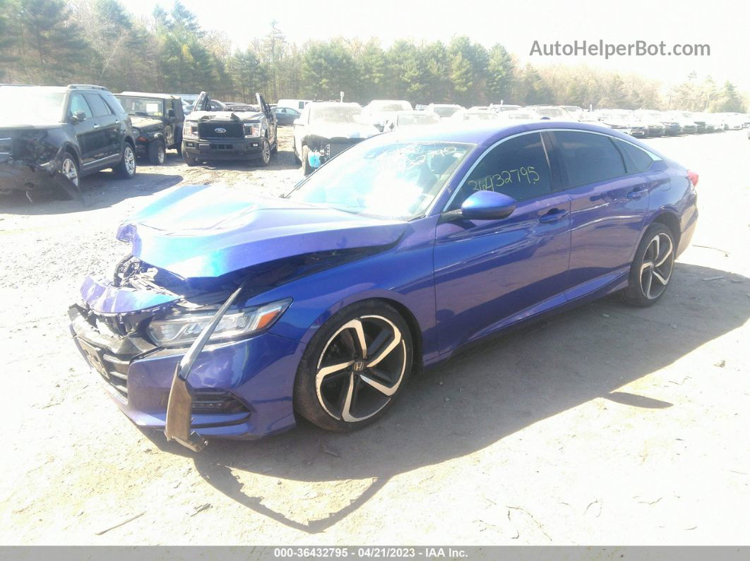 2019 Honda Accord Sedan Sport 1.5t Blue vin: 1HGCV1F3XKA055558