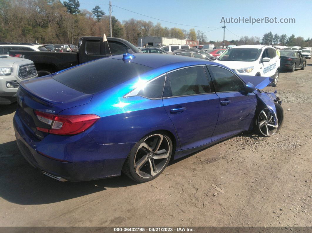 2019 Honda Accord Sedan Sport 1.5t Blue vin: 1HGCV1F3XKA055558