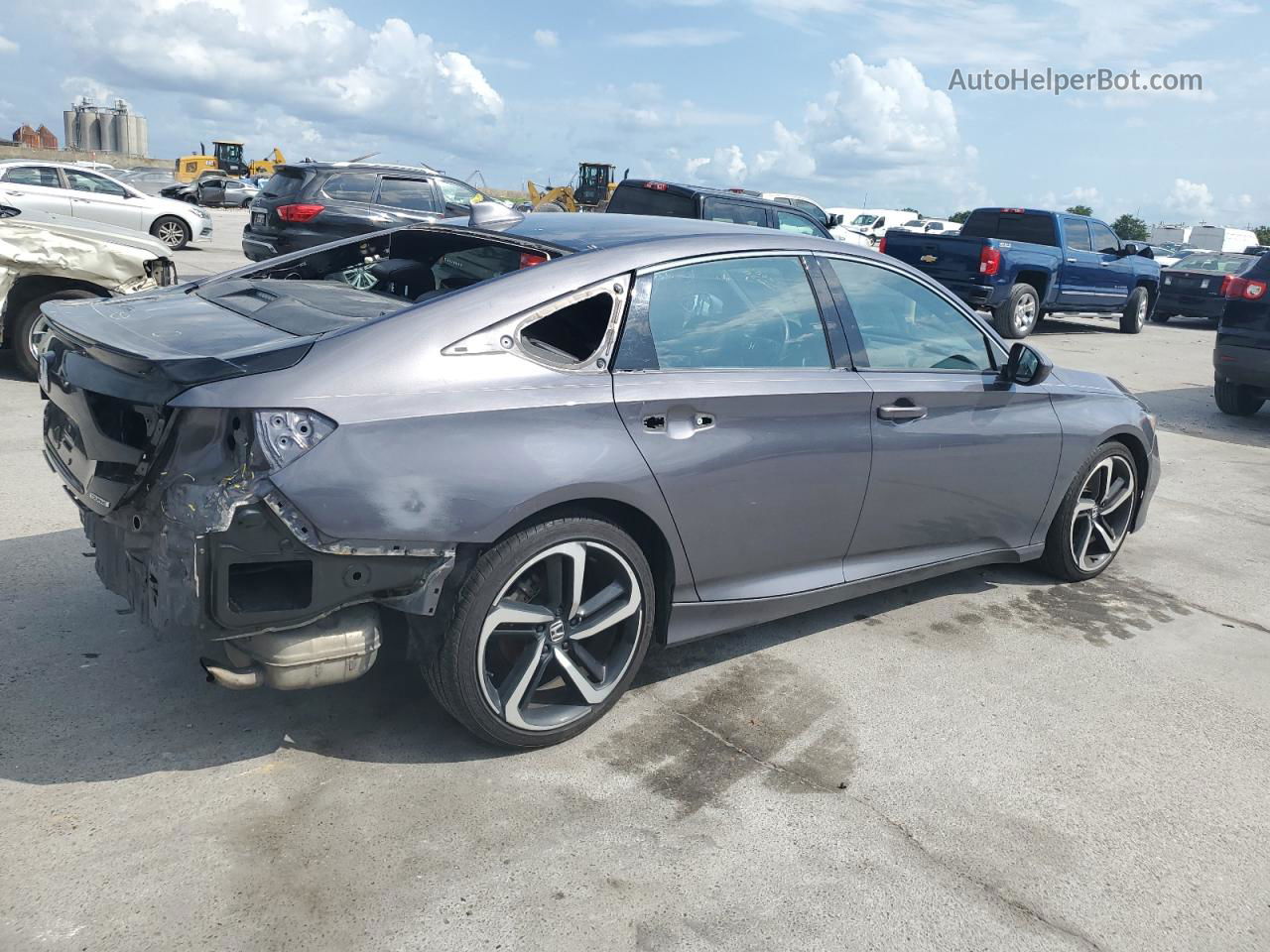 2019 Honda Accord Sport Gray vin: 1HGCV1F3XKA061361