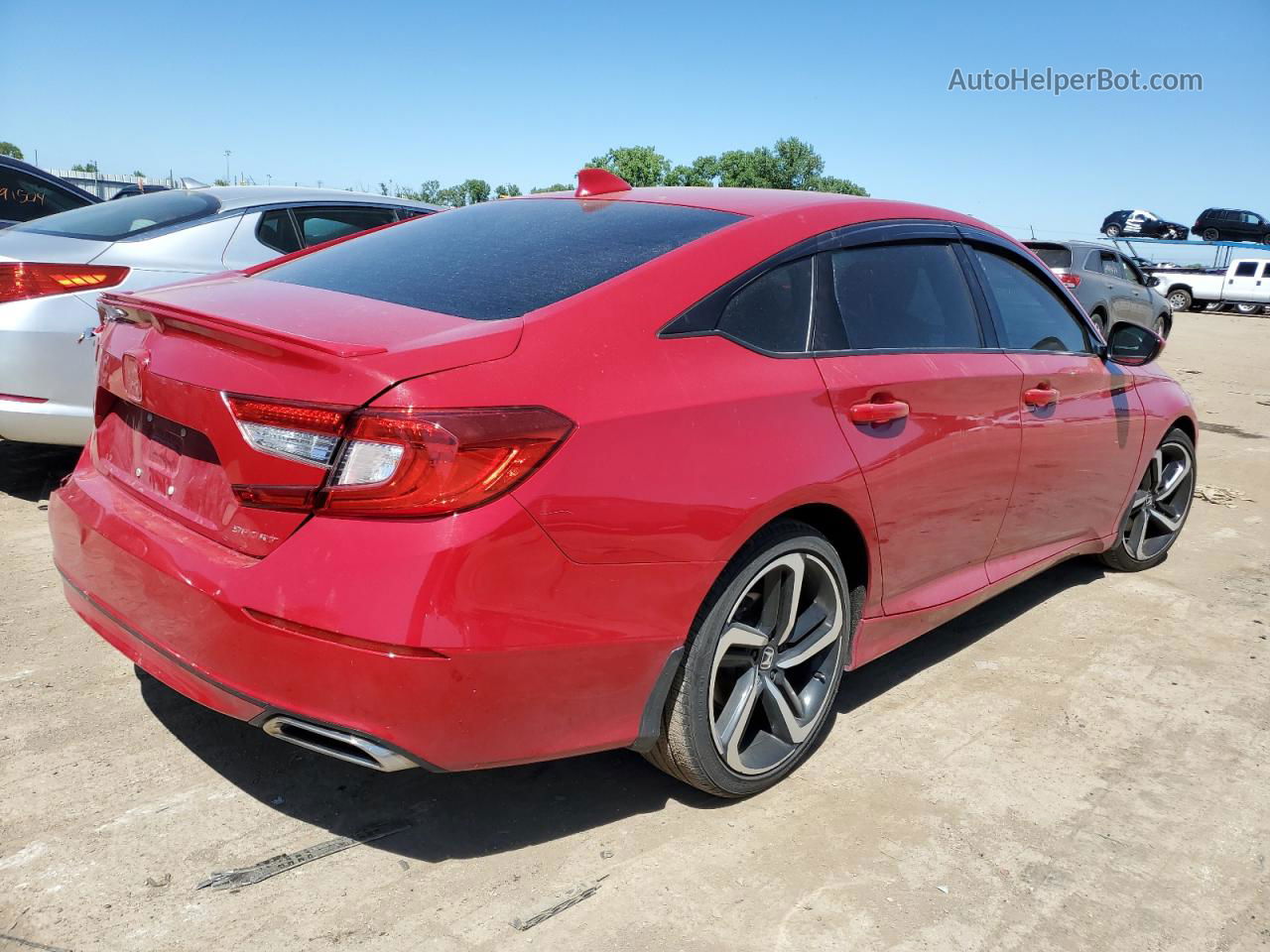 2019 Honda Accord Sport Red vin: 1HGCV1F3XKA075213