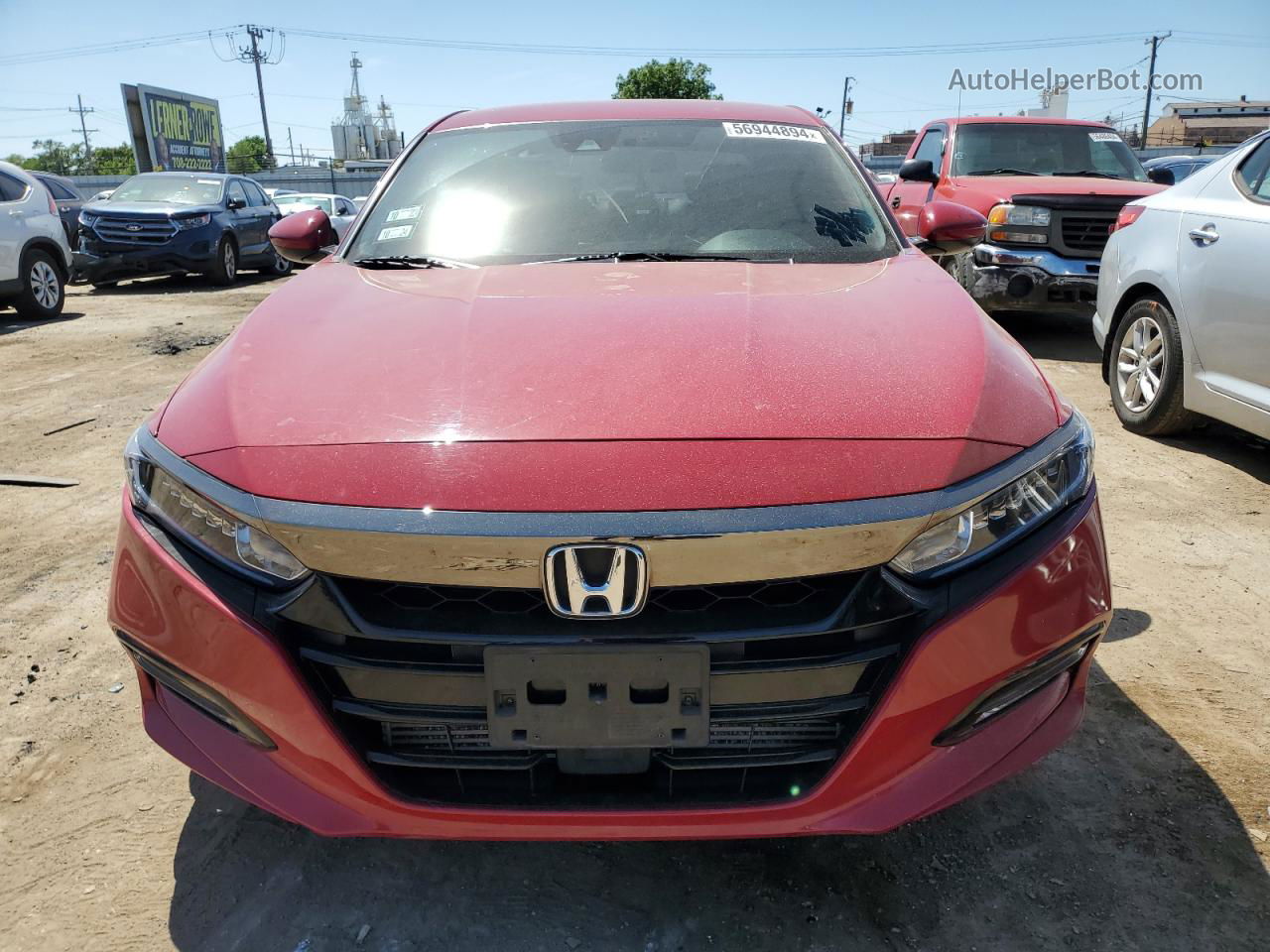 2019 Honda Accord Sport Red vin: 1HGCV1F3XKA075213