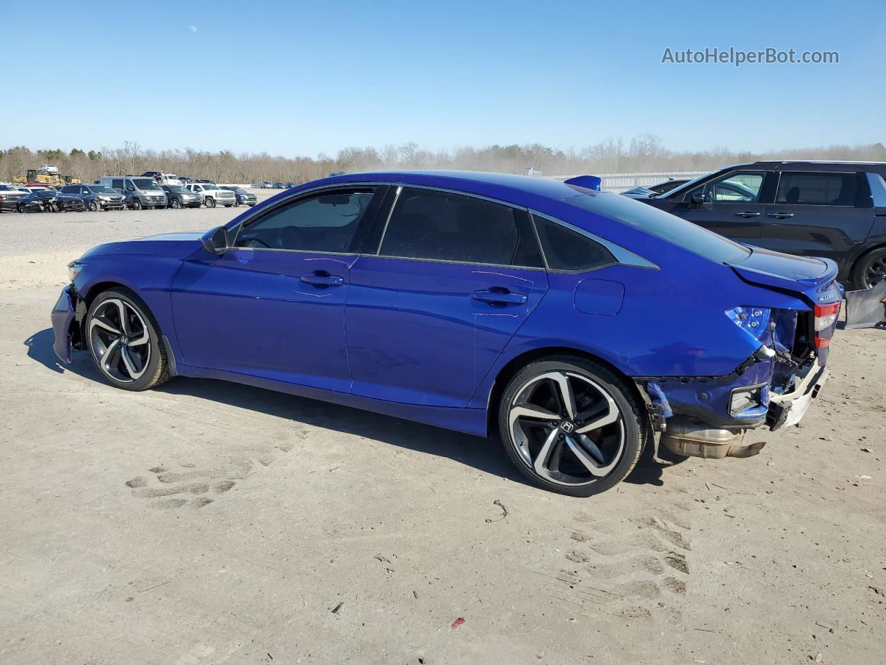 2019 Honda Accord Sport Blue vin: 1HGCV1F3XKA093095